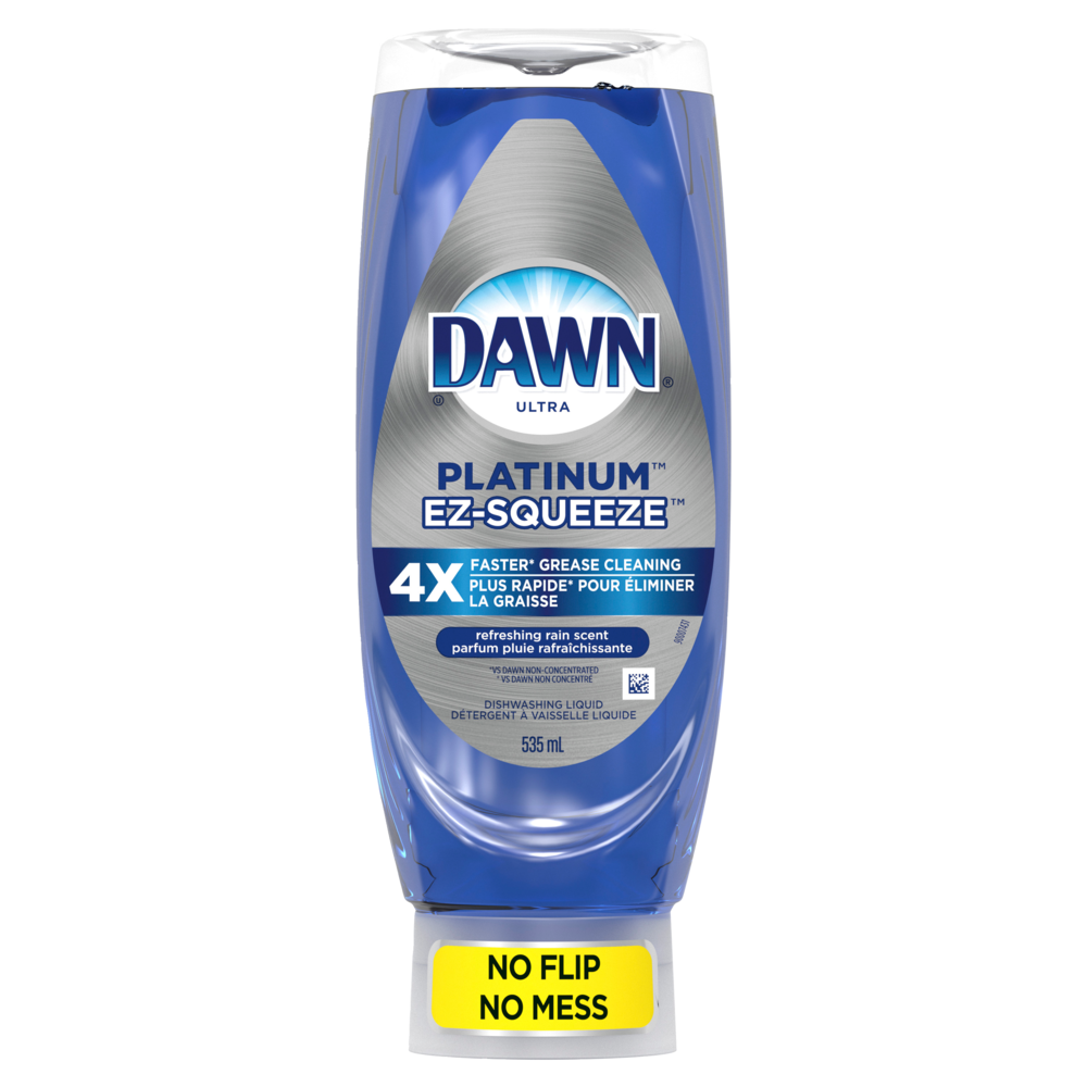 Dawn Ultra Platinum EZ-Squeeze Liquid Dish Soap, Rainshower Scent, 535-mL