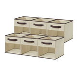Collapsible Transparent Front Cube, 11-in, 6-pk, Beige