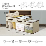 Collapsible Transparent Front Cube, 11-in, 6-pk, Beige