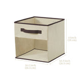 Collapsible Transparent Front Cube, 11-in, 6-pk, Beige