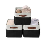 Large Soft-Sided Foldable Storage Basket, 3-pk, Black