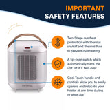 HFX30C15WCA Capsule Ceramic Fan Heater, White