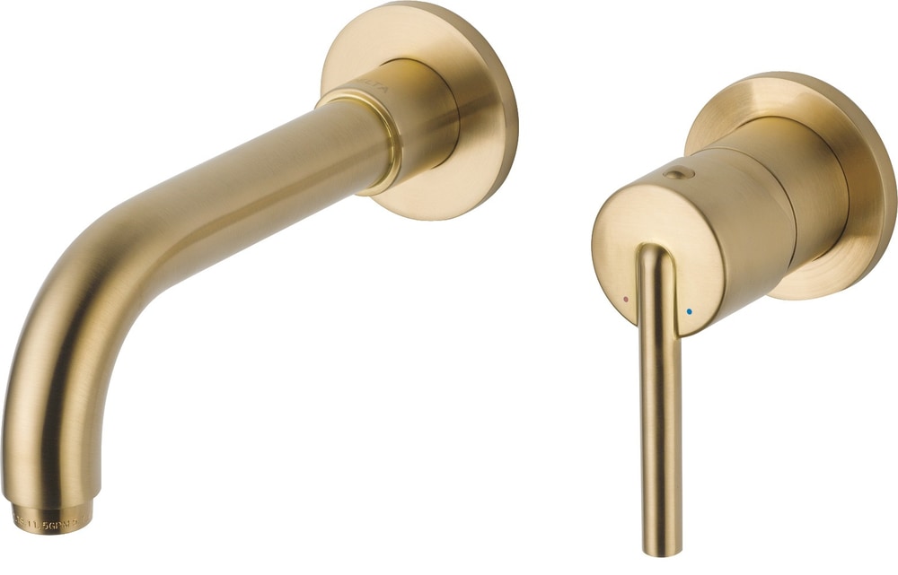 Delta Trinsic 1-H Wall-Mount Lav Faucet Trim, Champagne Bronze