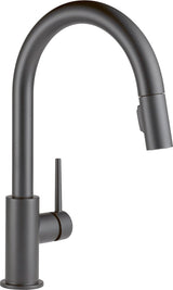 Delta Trinsic Single Handle Pull-Down Kitchen Faucet, Matte Black