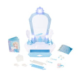 Frozen Elsa's Icy Magic Vanity Tabletop Playset with Sounds & Hair Accessories, Kids Ages 3+