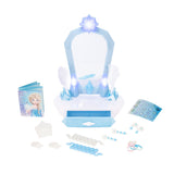 Frozen Elsa's Icy Magic Vanity Tabletop Playset with Sounds & Hair Accessories, Kids Ages 3+