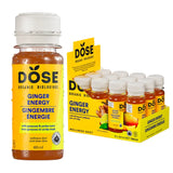 DOSE Organic Ginger Daily Booster shots, ENERGY pack, 24 x 60 mL (2 fl oz)