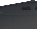 Metal Outdoor Storage Shed with Steel Frame, Dark Grey, 10-1/2-ft x 8-ft