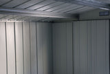 Metal Outdoor Storage Shed with Steel Frame, Dark Grey, 10-1/2-ft x 8-ft