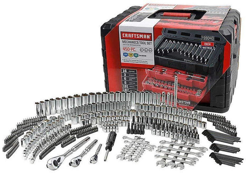 450-Piece Mechanics Set, Ratchet Socket Hand Wrench P4147