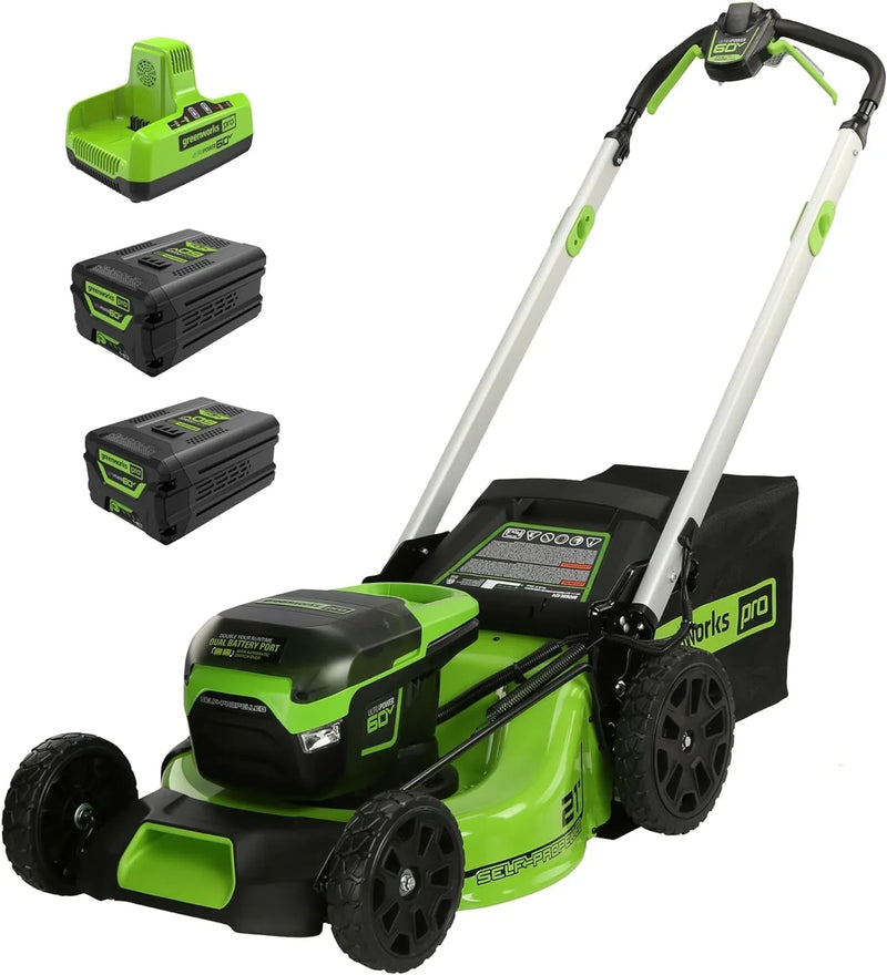 60V 21” Cordless (Self-Propelled) Lawn Mower, 2 x 4.0Ah Batteries and Dual Port Rapid Charger A5826