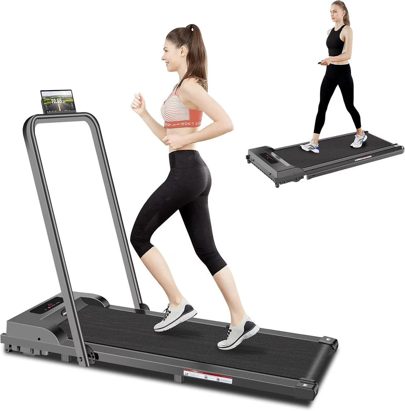 2 in 1 Walking Pad Treadmill, Foldable Treadmills with Handle Bar, 2.5HP Portable Folding Treadmill with Remote Control, Under Desk Treadmill for... O2515