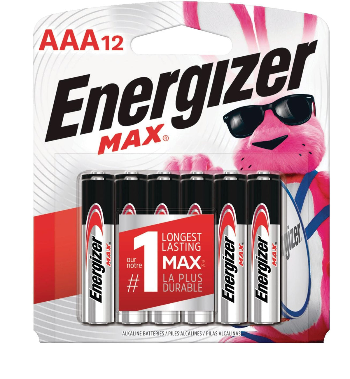 Max 12-pk AAA Alkaline Batteries, Long Lasting, All Purpose