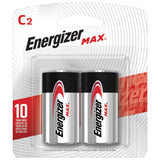 Max 2-pk C Alkaline Batteries, Long Lasting, All Purpose