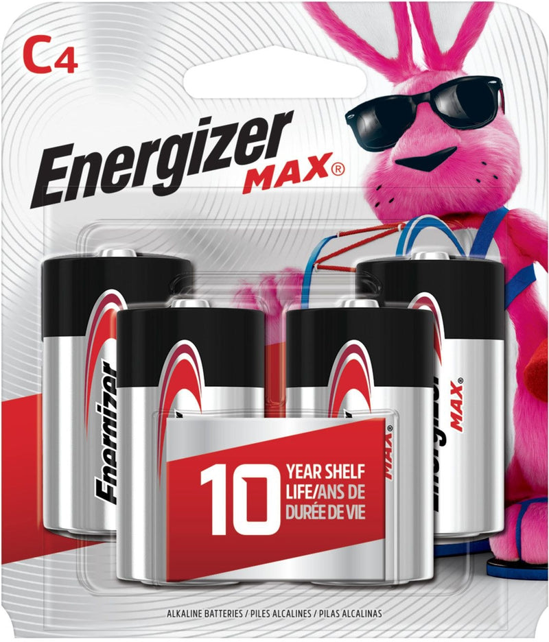 Max4-pk C Alkaline Batteries, Long Lasting, All Purpose P1944