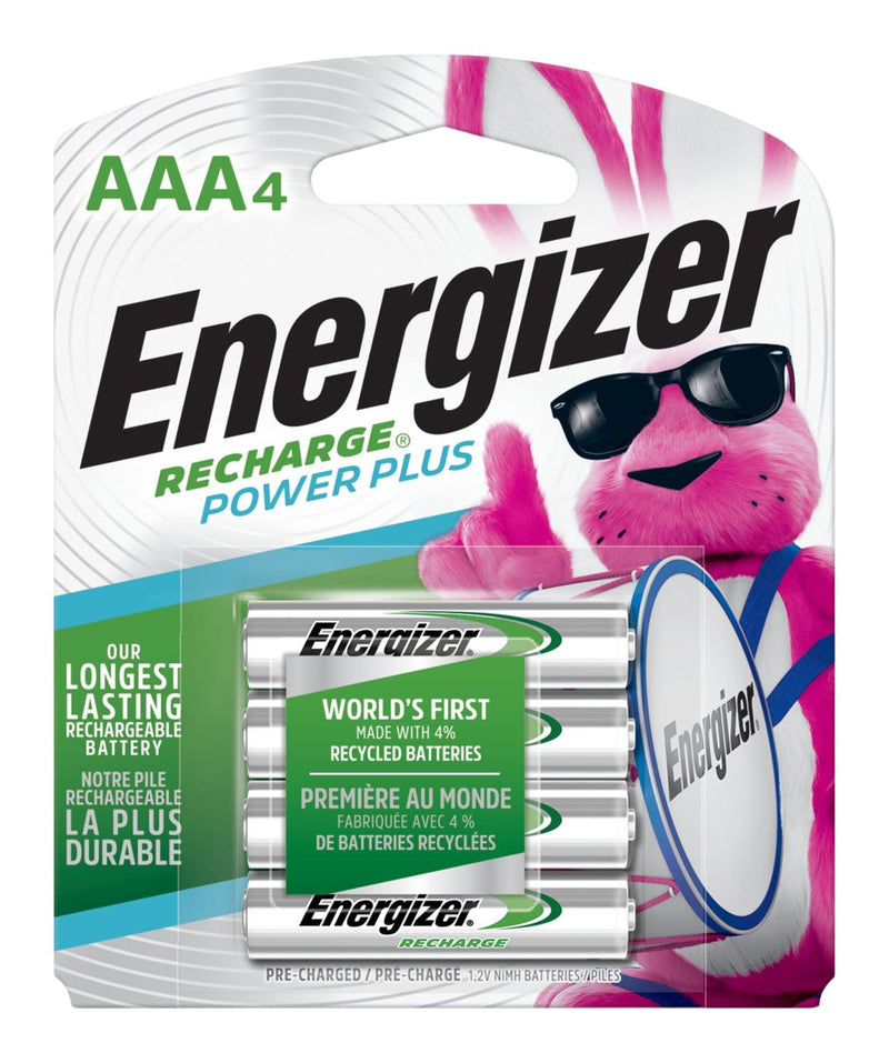 NH12BP-4 AAA 800mAh NiMH Rechargeable Batteries, Pre-Charged, All Purpose, 4-pk M9976