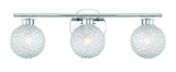 3-Light Chrome Vanity Light with Diamond Shades