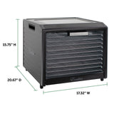 Performance Series 10-Tray Food Dehydrator, Steel, 700W, Stainless Steel, Black