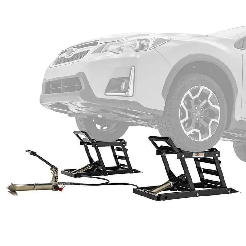 Black Widow Hydraulic Car Lift with Ramp - 3,000 lb. per pair Capacity V284