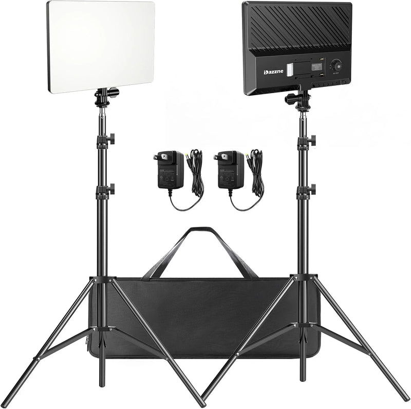 D50 LED Video Light Panel Lights 15.4", 2 Packs 45W 3000K-8000K Bi-Color Dimmable Photography Lighting, CRI 96 Videography Lighting for Video Shooting/Gaming/Live Stream/Studio/Film B1373