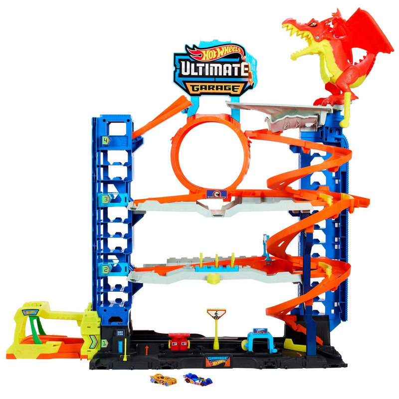 City Ultimate Garage Playset with 2 Die-Cast Cars, Storage for 50 Cars Child Age 4-8 Q3893