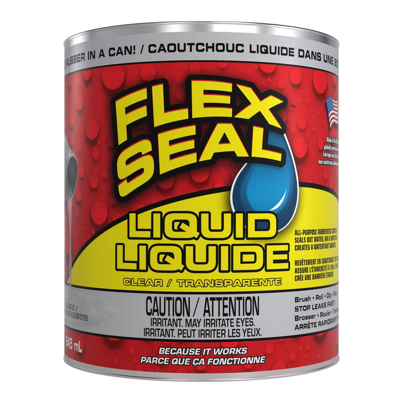 Liquid Rubber Sealant Coating, Paint-On Weatherproof Leak Protector, Clear, 946-mL Y8471