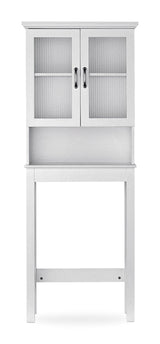 Beacon Hill 2-Door Over-The-Toilet Spacesaver Bathroom Storage Cabinet, White