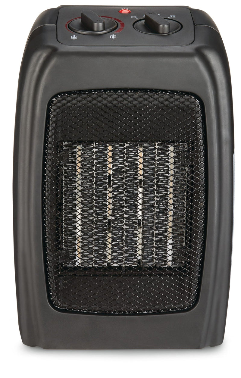 Portable Ceramic Space Heater withThermostat, 1500W, Black F9513