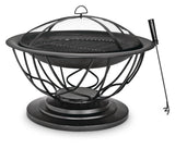 Savona Round Wood-Burning Outdoor Fire Bowl/Fire Pit, 29.5 x 20-in