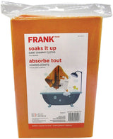 FRANK All-Purpose Machine Washable Synthetic Giant Shammy Towel, Orange, 3-pk