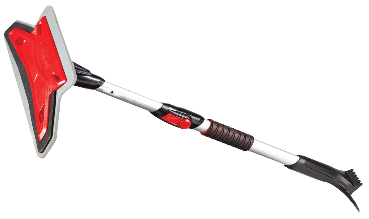 Telescopic Pivoting Head and Scratch-Free EVA Foam Snow Brush With Ice Scraper, 52-in