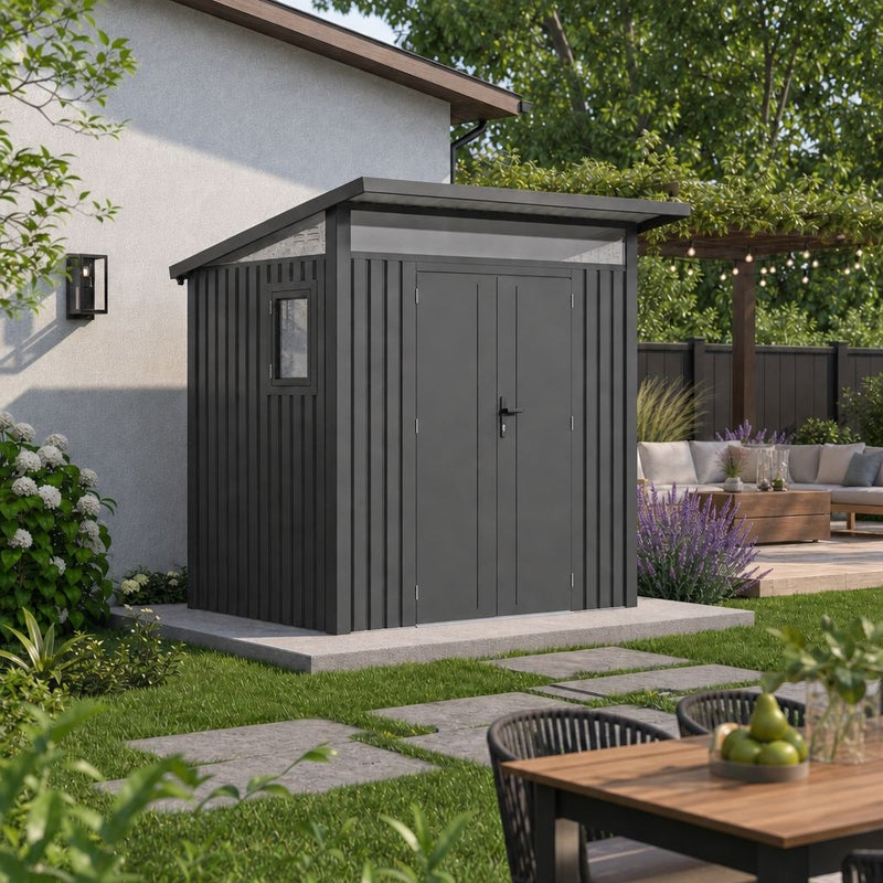 Arvada Metal Shed, Dark Grey W11