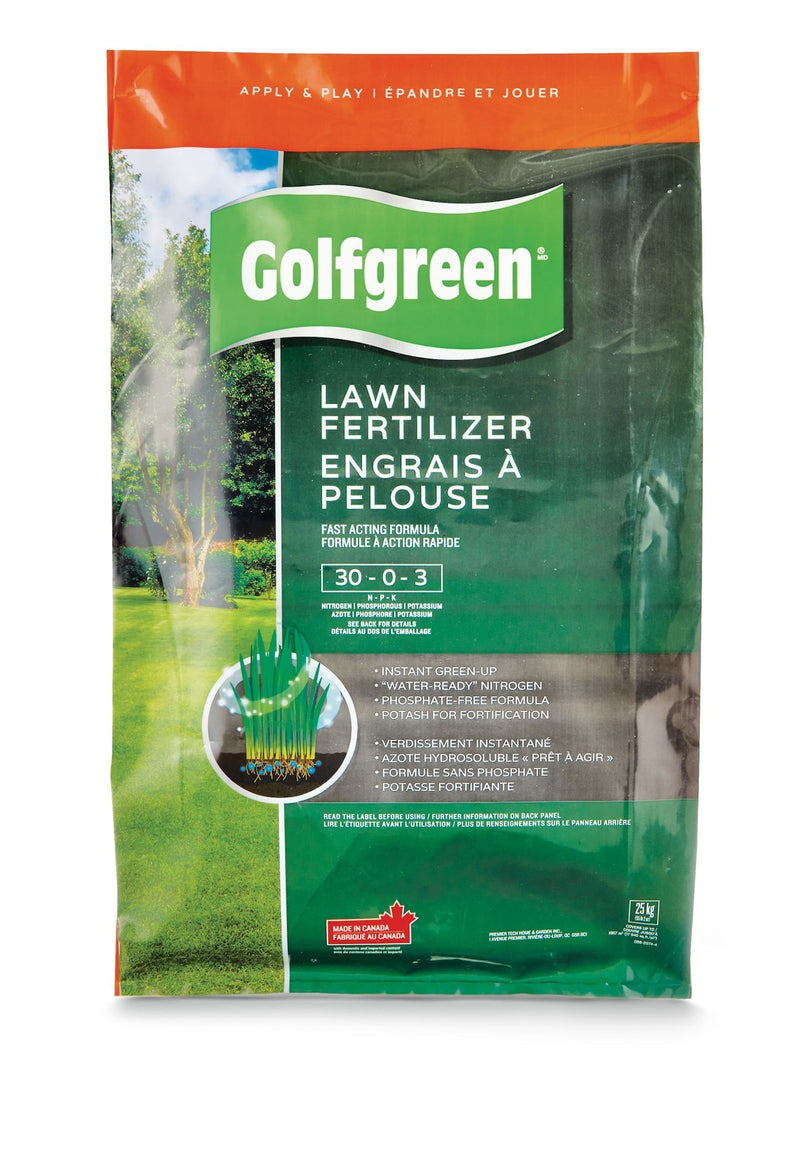Lawn Fertilizer, 30-0-3, 25-kg O5120