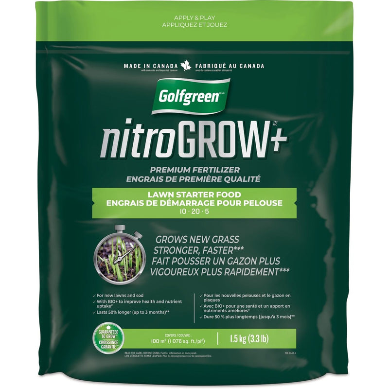 Nitrogrow+ Lawn Starter Premium Fertilizer,10-20-05, 1.5-kg F9205