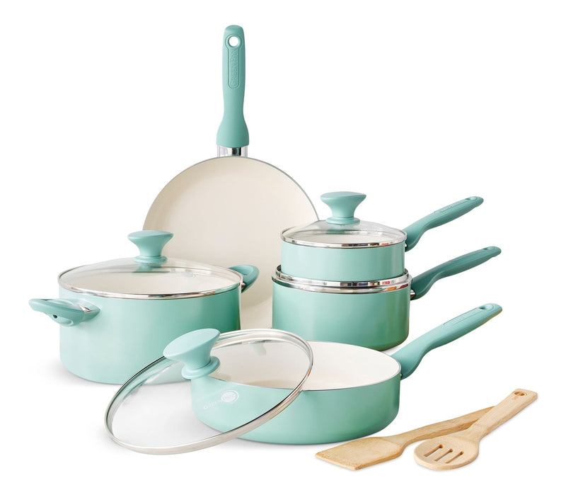 Rio Ceramic Cookware Set, Dishwasher & Oven Safe, 11-pc S2829