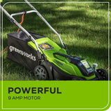 9A 2-in-1 Corded Lawn Mower, 14-in