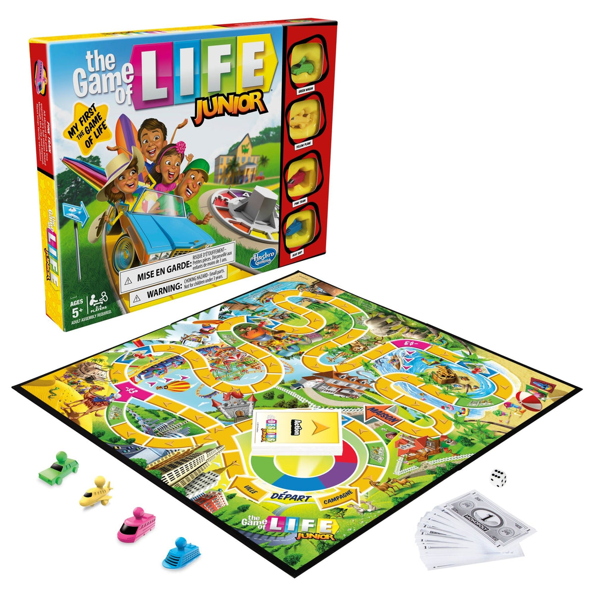 Games The Game Of Life Junior 2-4 Player Board Game, English/French, Ages 5+