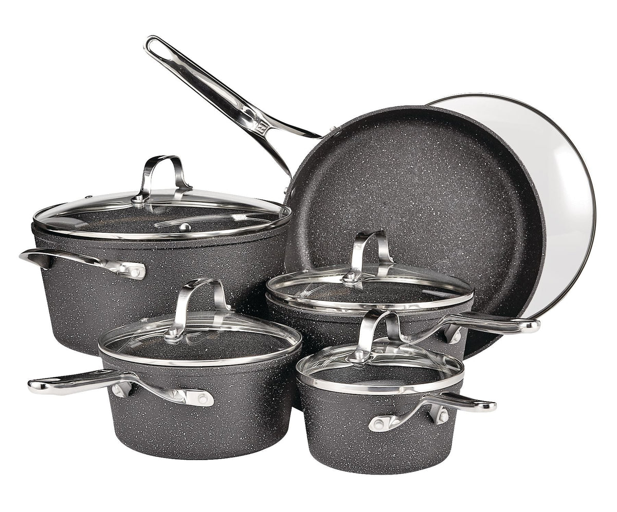 Heritage The Rock Non-Stick Cookware Set with Matching Roaster, 10-pc