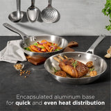 Heritage The Rock Performance Stainless Steel Pans, 2-pk