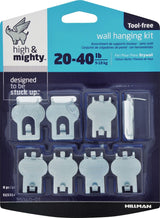DrywAll Hanger, For Hanging Frames, No Tools Required, 40-lb Capacity, Silver, 8-pk