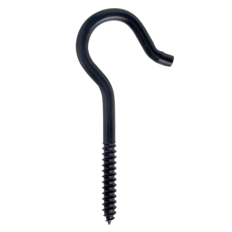 Screw Hook, 0.25 x 4.25-in, Black D6285