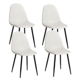 Modern Dining Chairs, Beige, 4-pk