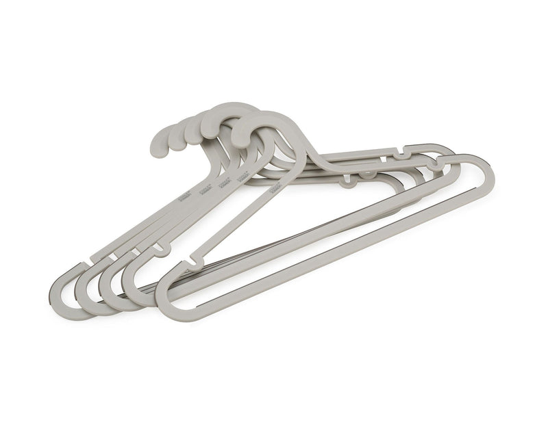 Orderly Anti-Tangle Anti-Slip Garment Hangers, Ecru, 5-pk B7236