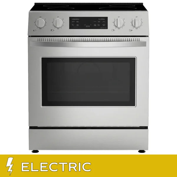 30 in. 5 cu ft. Stainless Steel Front Control Electric Range with Air Fry and True Convection