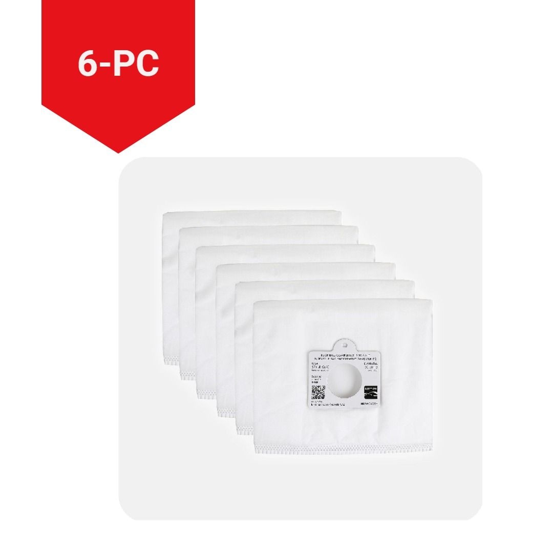 Genuine HEPA Canister Vacuum Cleaner Bags, 6-pk