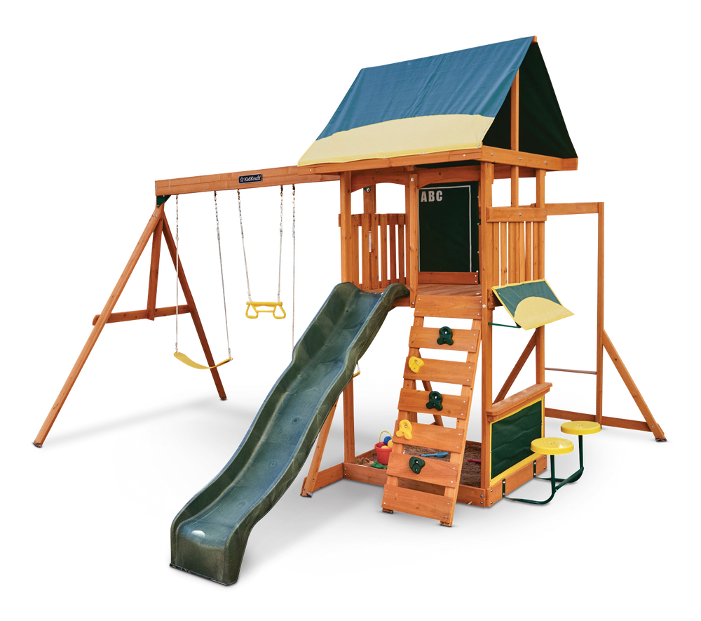 Brightside Outdoor Cedar Wooden Swing/Play Set, Ages 3-10