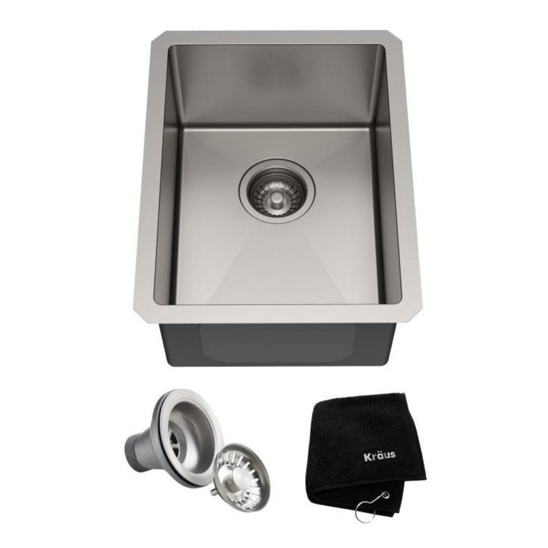 Standart PRO 16-Gauge Undermount Single Bowl Stainless Steel Kitchen Bar Sink, 14-in V1333