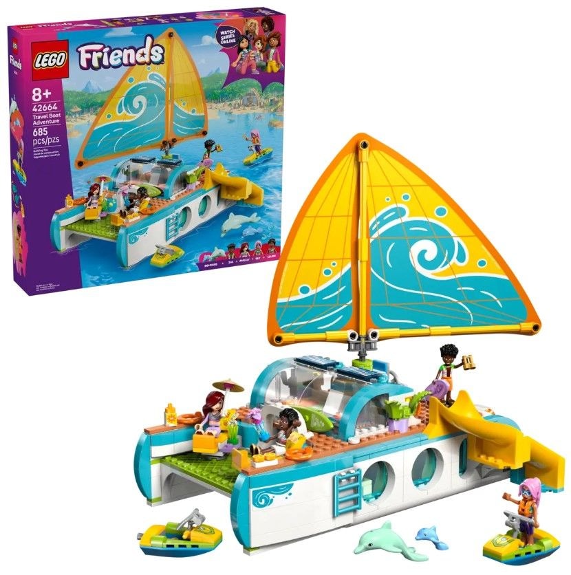 Friends Travel Boat Adventure - 42664, 685-pcs, Ages 8+