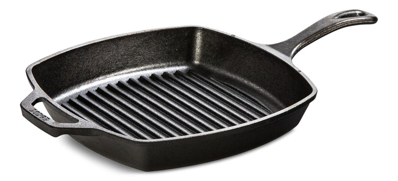 Seasoned Cast-Iron Grill Pan, 10.5-in (26 cm) A6958