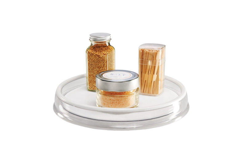 Madesmart Lazy Susan Turntable Organizer For Kitchen Cupboard/Cabinet, White, 10-in A1772